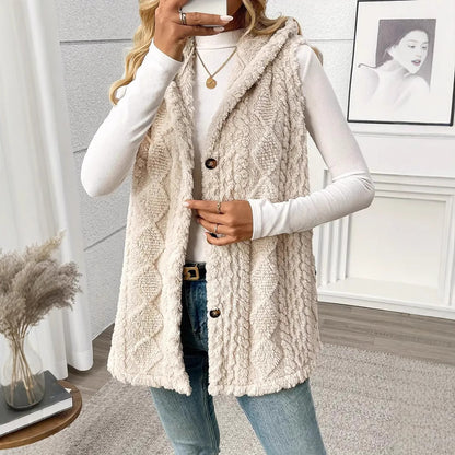 PlushHaven Reversible Hooded Vest