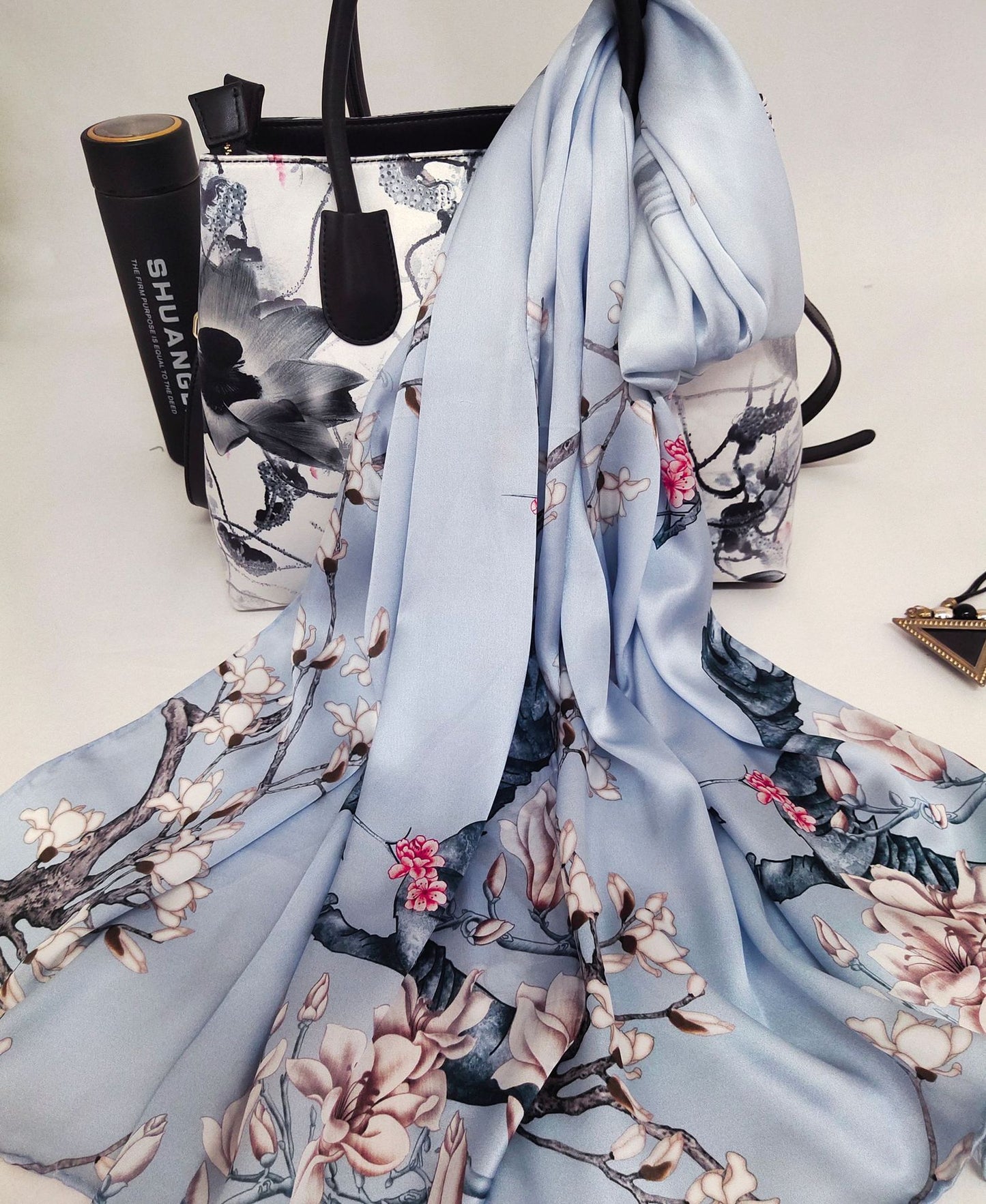 Ladies Fashion High-end Silk Scarf Shawl