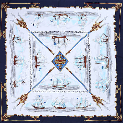 Carriage twill silk scarf