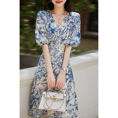 New Chinese Style Heavyweight Silk Dress