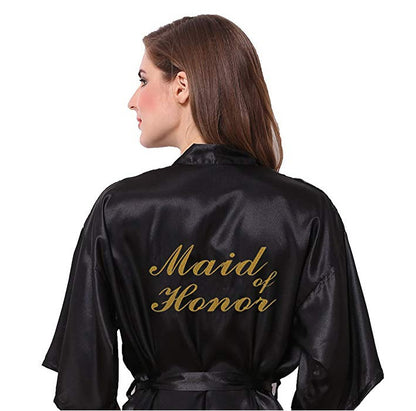 Morning gown embroidered silk cardigan