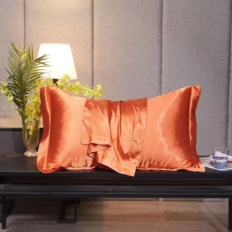 Single Double Household Simple Ice Silk Pillowcase
