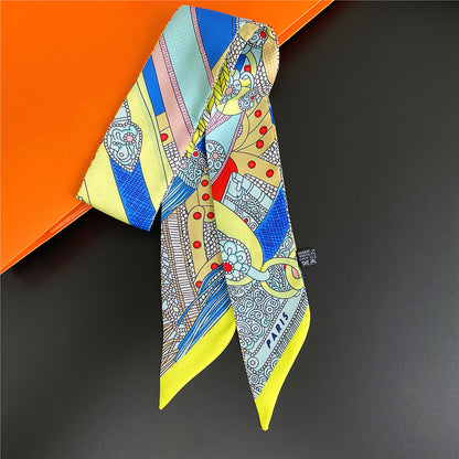 Twill Decorative Ribbon Small Silk Scarf