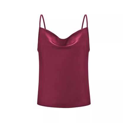 Women's Camisole Vest Solid Color Bottoming Silk Chiffon Shirt
