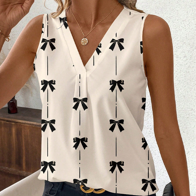 Bellavue Bow-Tied Sleeveless Blouse
