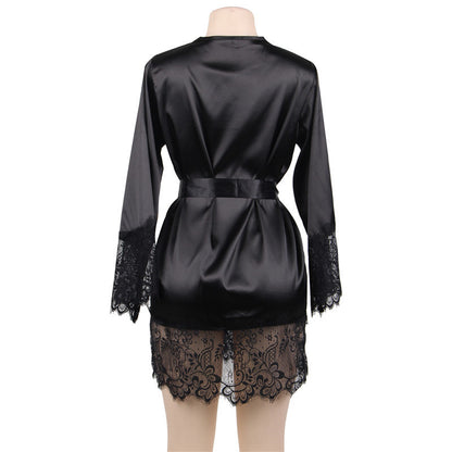 Silk Lace Nightgown With Binding