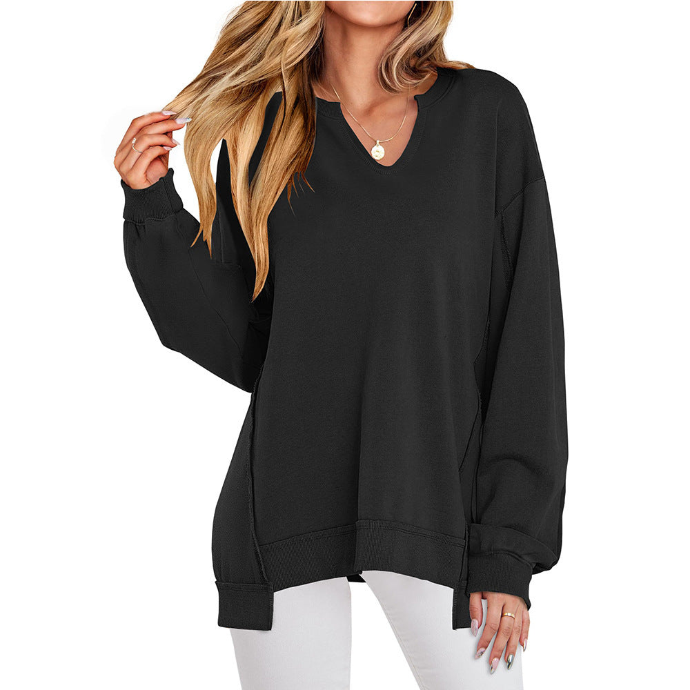 VivaStripe V-Neck Sweatshirt