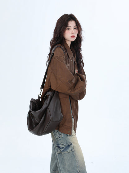 Maillard American Pilot Quilted Leather Coat Women