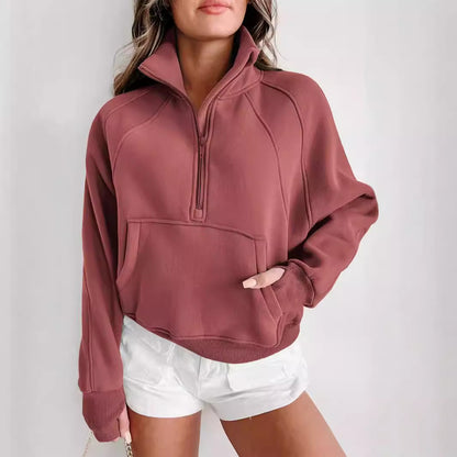 UrbanEase Stand Collar Hoodie