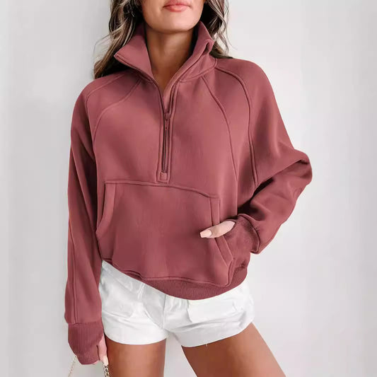 UrbanEase Stand Collar Hoodie