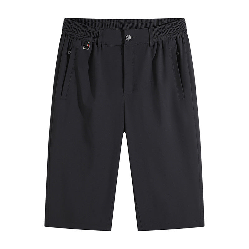 Ice Silk Cropped Men's Casual Fashion Shorts