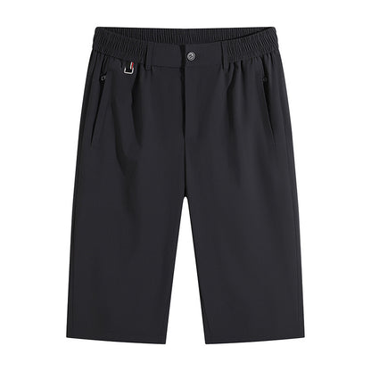Ice Silk Cropped Men's Casual Fashion Shorts