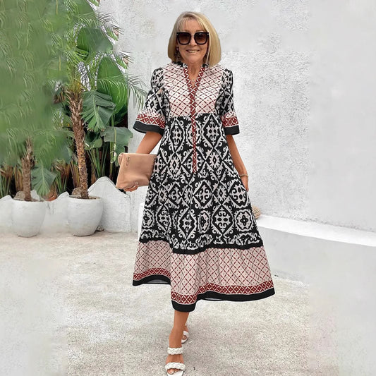 Aura Drift Plus Size Maxi Dress