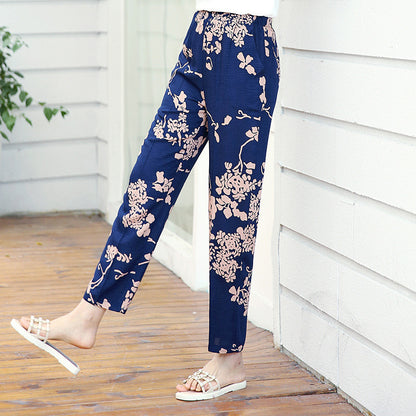Large Size Cotton Silk Pants Thin Section