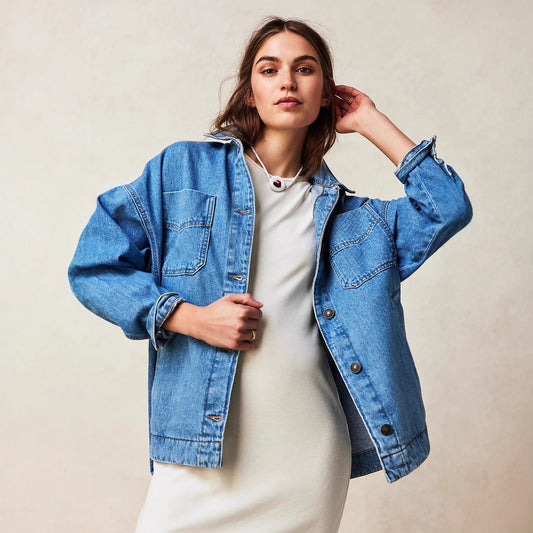 SlitEase Utility Denim Coat