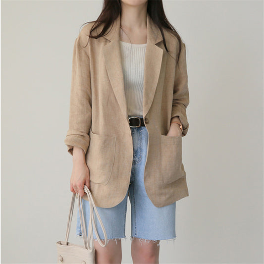 BritEase Cotton-Linen Suit Coat