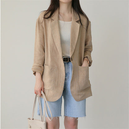BritEase Cotton-Linen Suit Coat