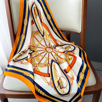 Fashion Pattern Silk Scarf Spring And Autum