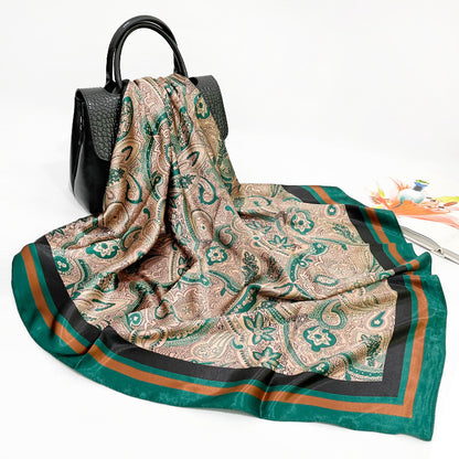 Spring And Autumn New 90cm Silk Scarf Silk Square
