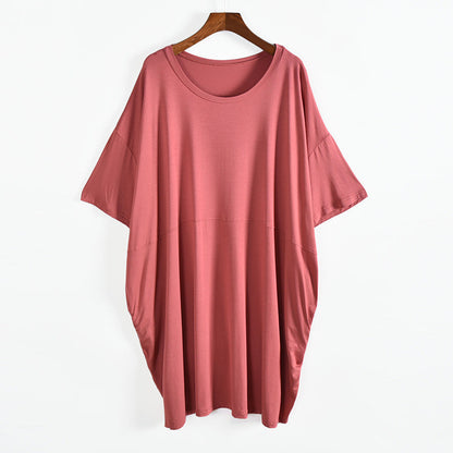 Women's Modal Cotton Silk Loose Plus Size Nightdress