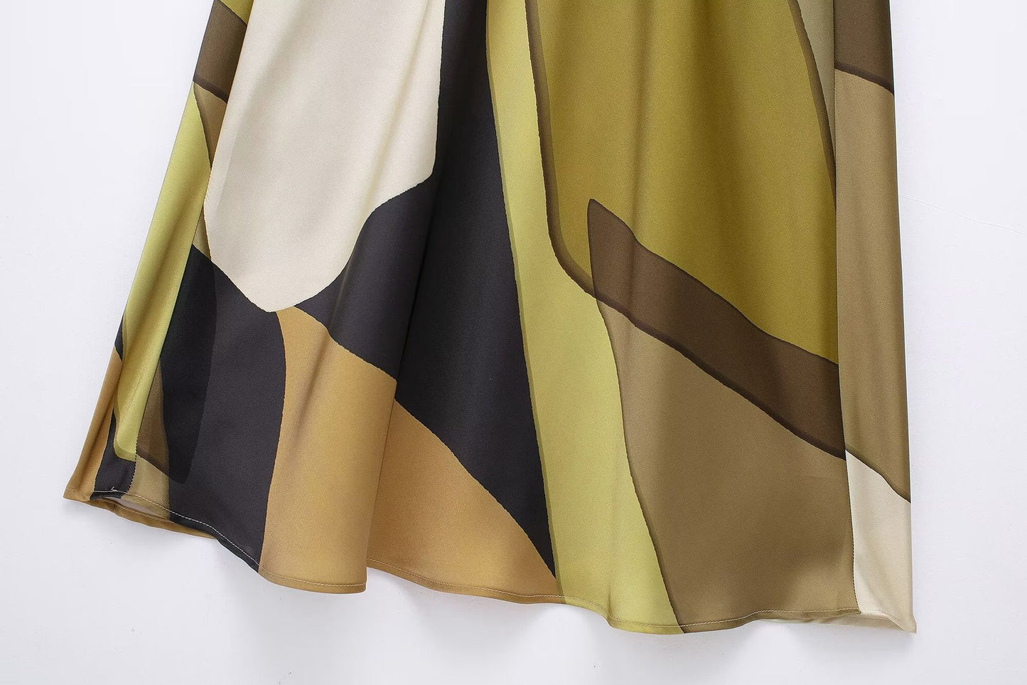 Women's Silk Satin Texture Printing Dress