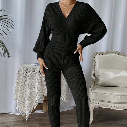 SculptVibe V-Neck Jumpsuit