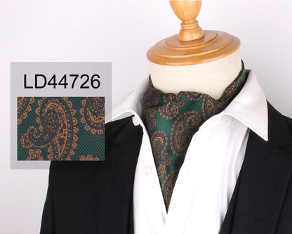 Men's Scarf Silk Floral Collar Mouth Napkin