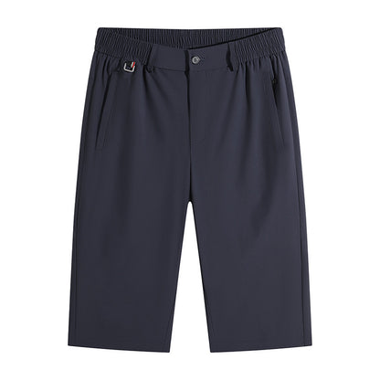 Ice Silk Cropped Men's Casual Fashion Shorts