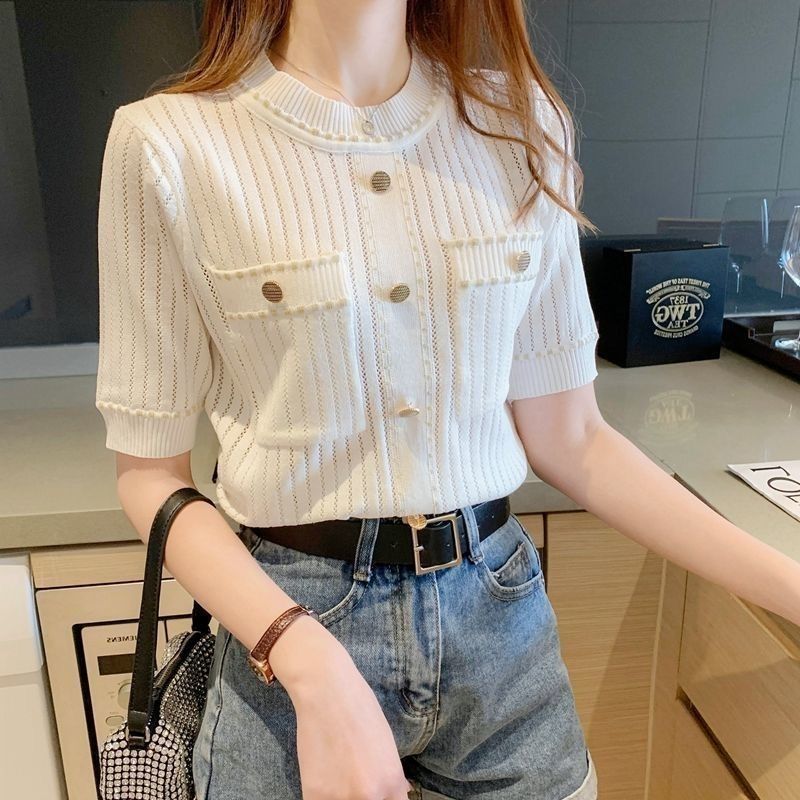 Ice Silk Round Neck Short Sleeve