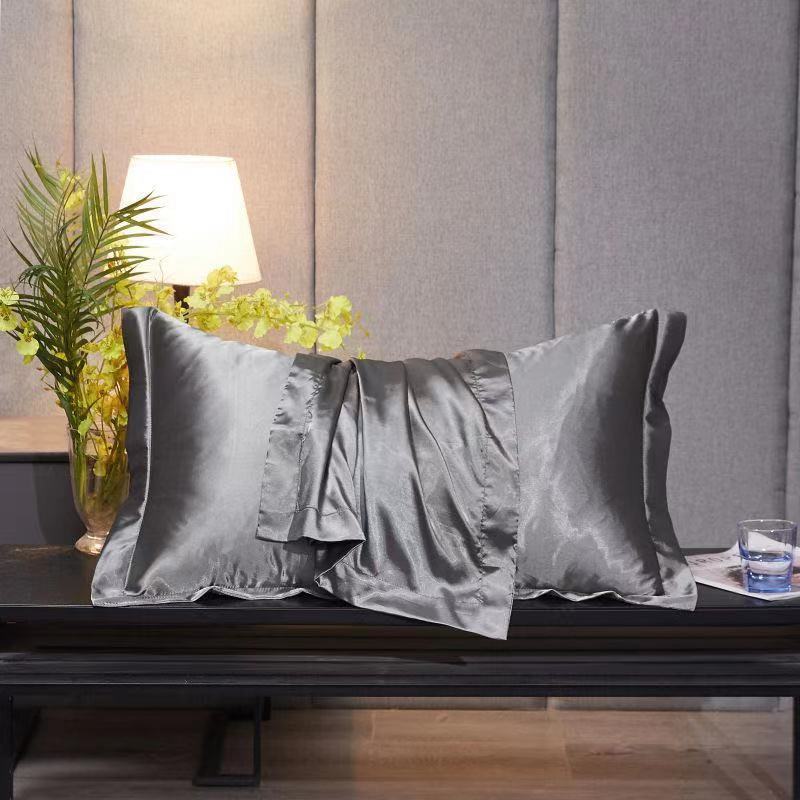 Single Double Household Simple Ice Silk Pillowcase
