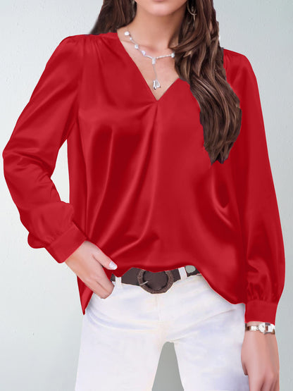 LustraFlow Satin Blouse