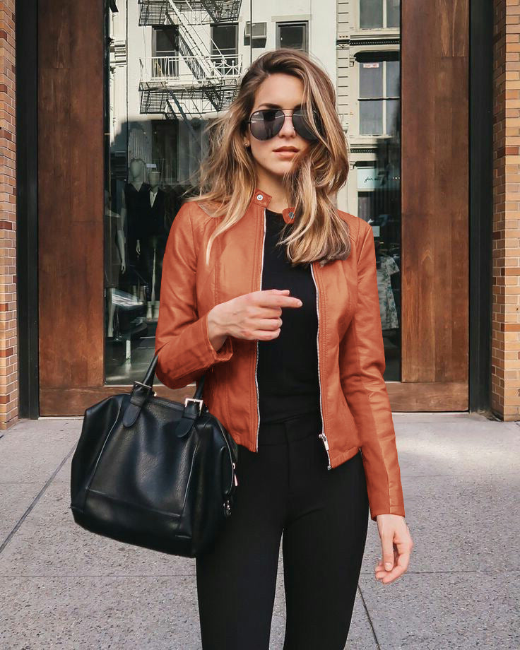 LuxeEdge PU Suit Jacket