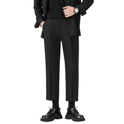 Men's Casual Business Ice Silk Leggings Trousers
