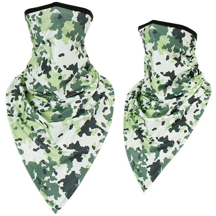 Ice silk quick-drying camouflage triangle scarf