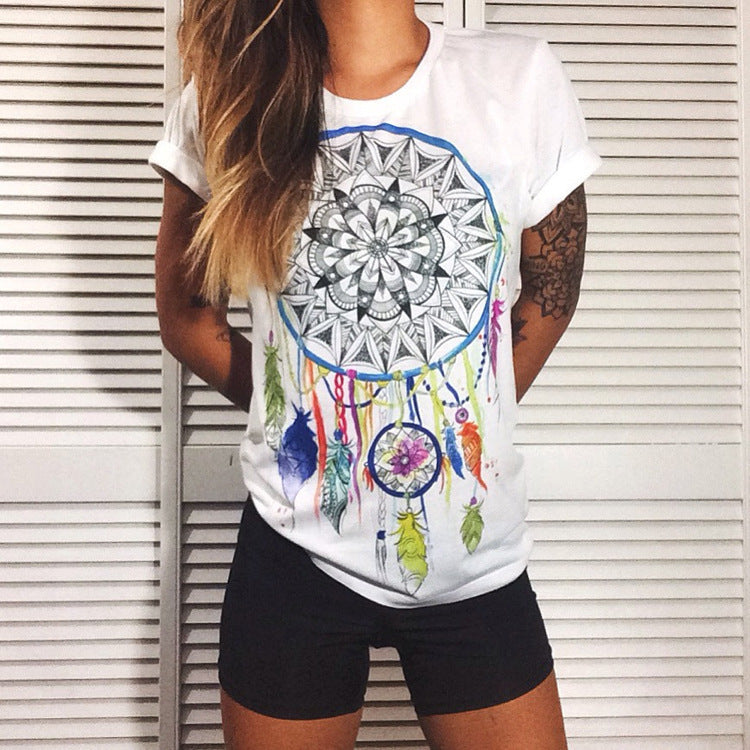 3D printed milk silk tatoo T-shirt women's variety
