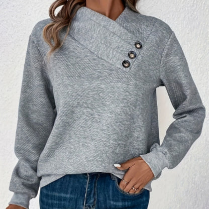 ÉlanCurve Asymmetrical Sweatshirt