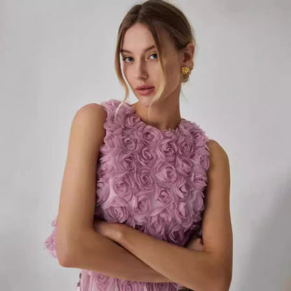 Rosé Bloom Sculpted Top
