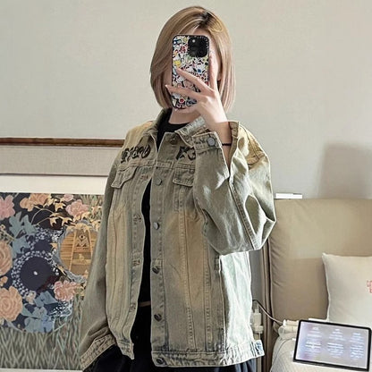VintageEdge Lapel Denim Coat