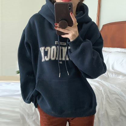 KoriScript™ Casual Letter Print hoodie