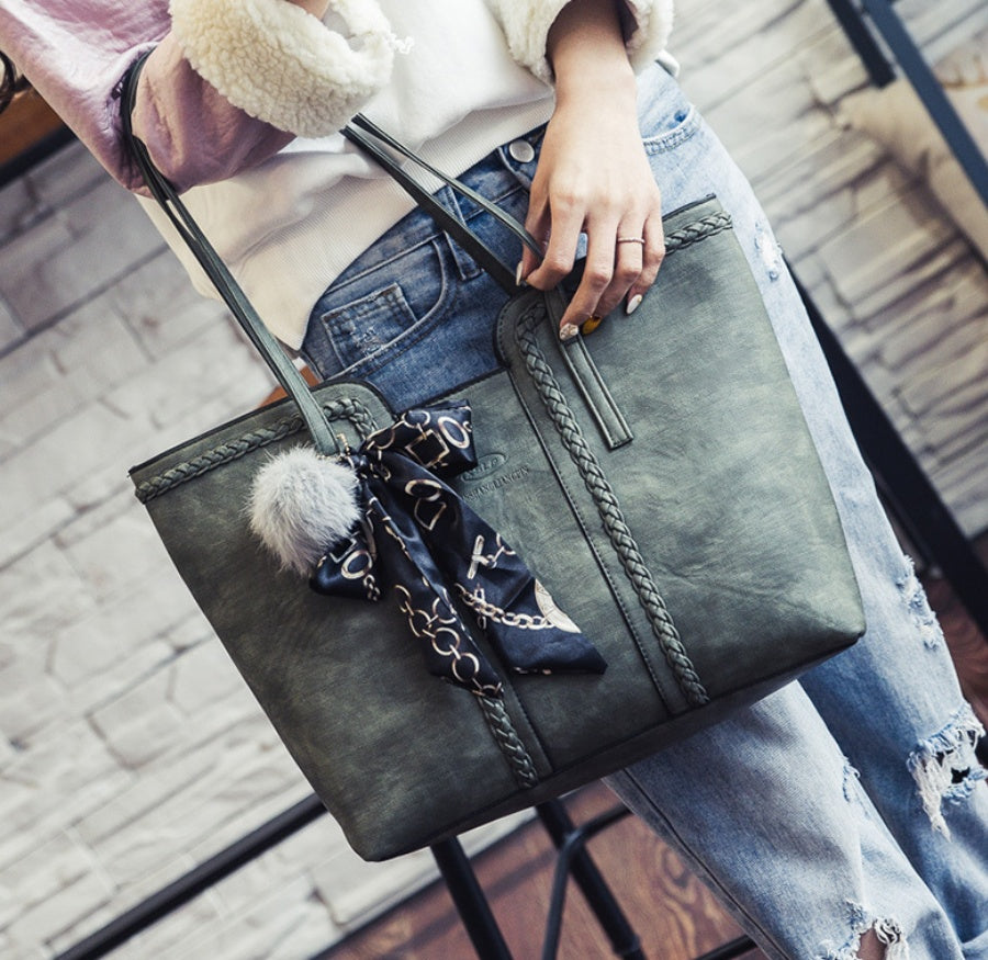 Silk scarf shoulder bag