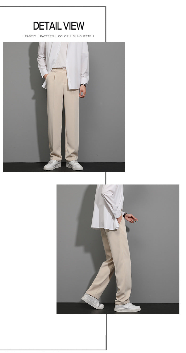 Ice Silk Leisure Summer Men's Slim Trousers
