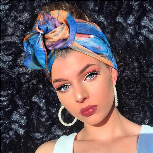 Hairband Silk Scarf New Hair Accessories Print