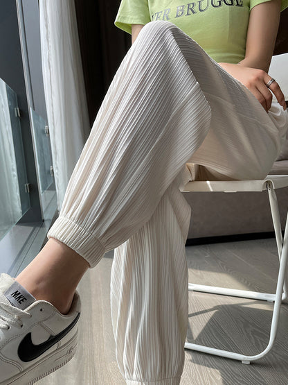 Ice Silk Sports Pants Women's Thin Loose Leggings Casual
