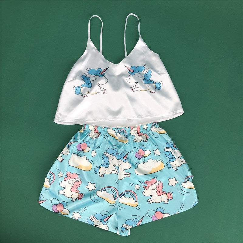Ice silk sling pajamas