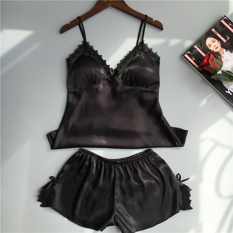 Silk pajamas women's summer two-piece suit