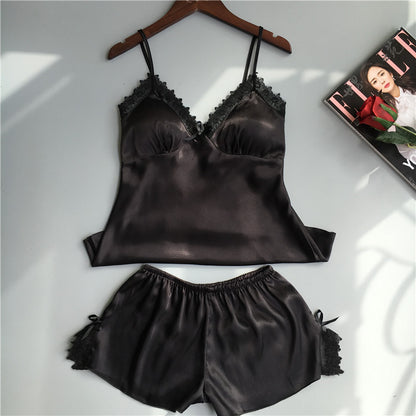 Silk pajamas women's summer two-piece suit