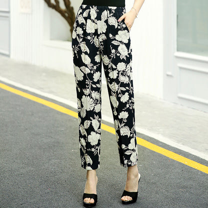 Large Size Cotton Silk Pants Thin Section