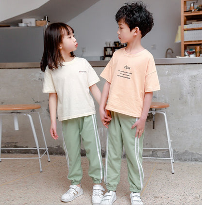 Children's loose ice silk sweatpants