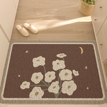 Floral Outdoor Silk Floor Mat