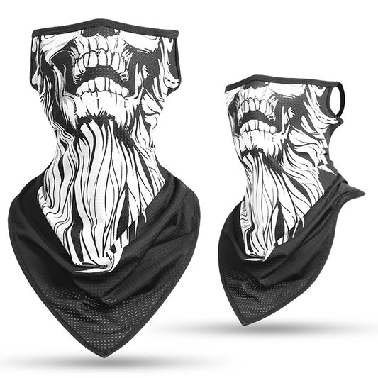Ice silk hanging ear triangle scarf